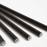 Szívószál papír, fekete, 6x200 mm, 250 db / cs