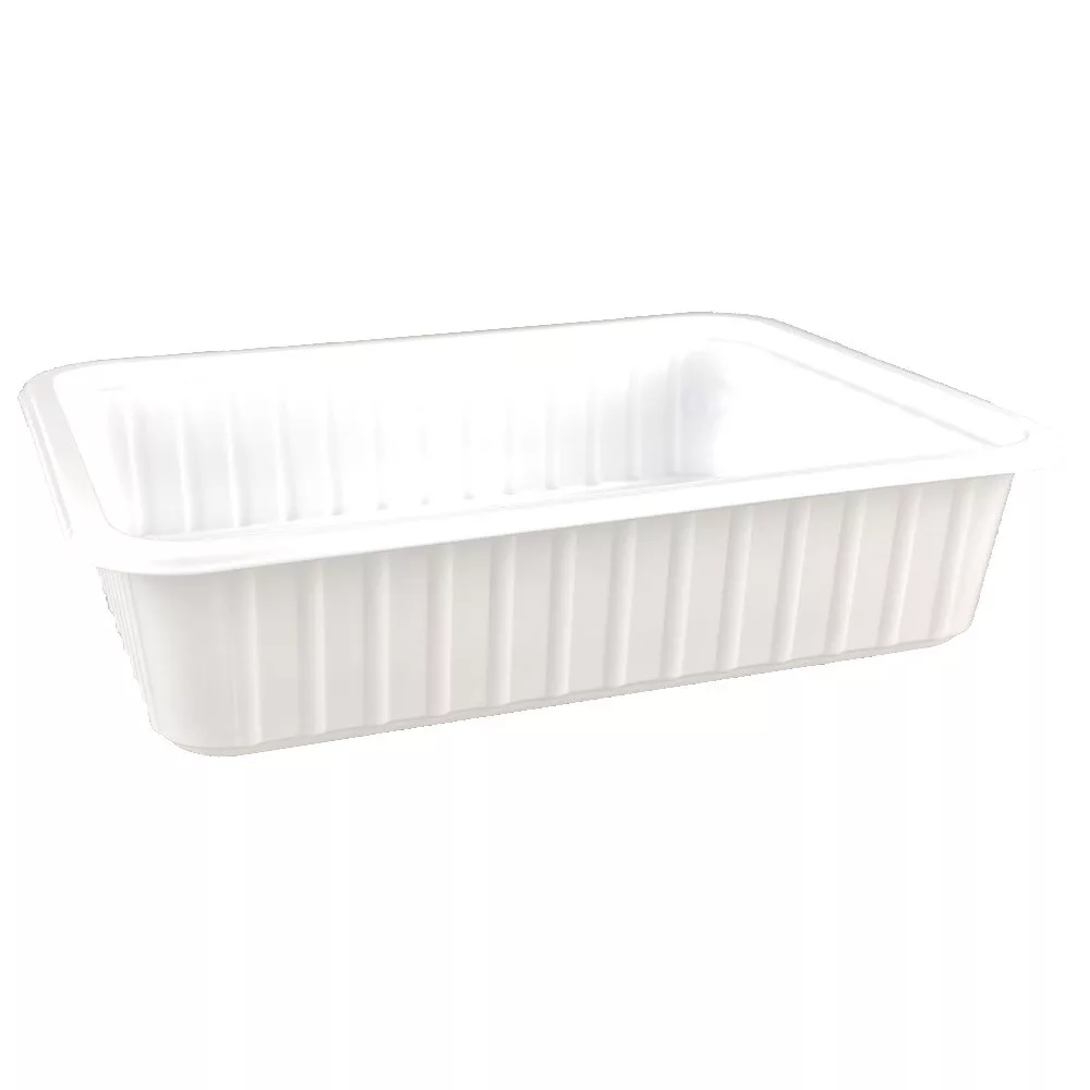 MUA-00-26008 Műanyag elviteles doboz alj fehér, 500 ml, 50 db / csomag. - Image 1