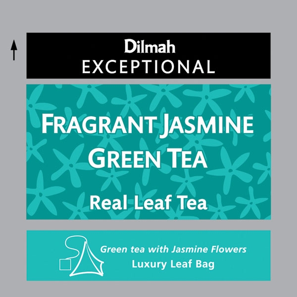ExceptionalSachetFragrantJasmineGreenTea30524 Dilmah Exceptional Fragrant Jasmine Green piramini tea 50x2 g - Image 1