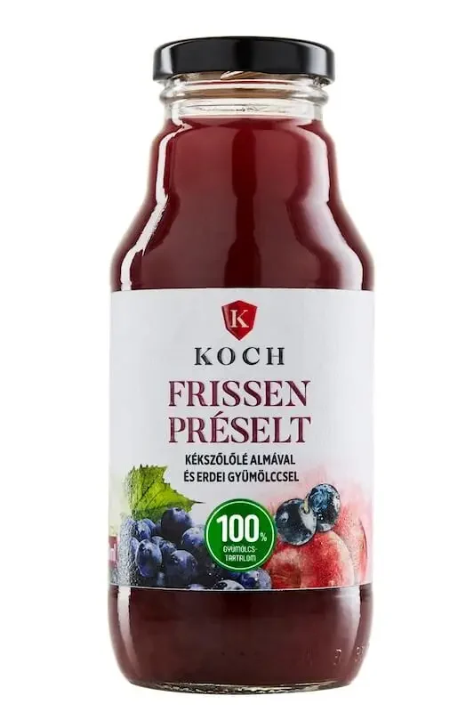 gyumolcsle-kekszolo-alma-erdei-gyumolcs Koch frissen préselt Kékfrankos must almával és erdei gyümölccsel 0,33 L - Image 1