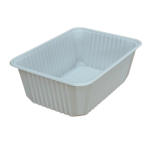 Műanyag elviteles doboz alj fehér, 1000 ml, 50 db / csomag.